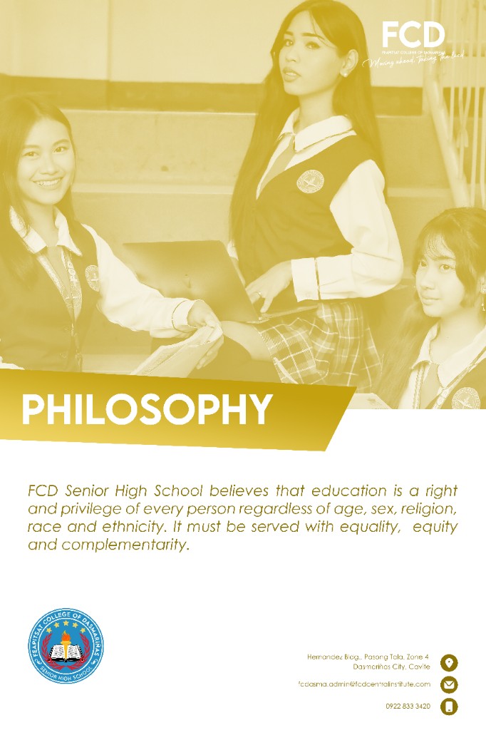 FCD Senior High School Philosophy