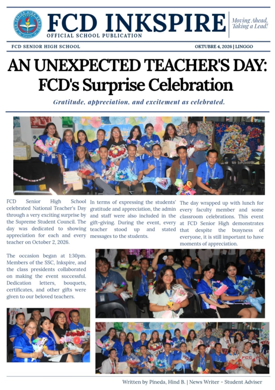 FCD Senior High School Teacher's Day Celebration 2026